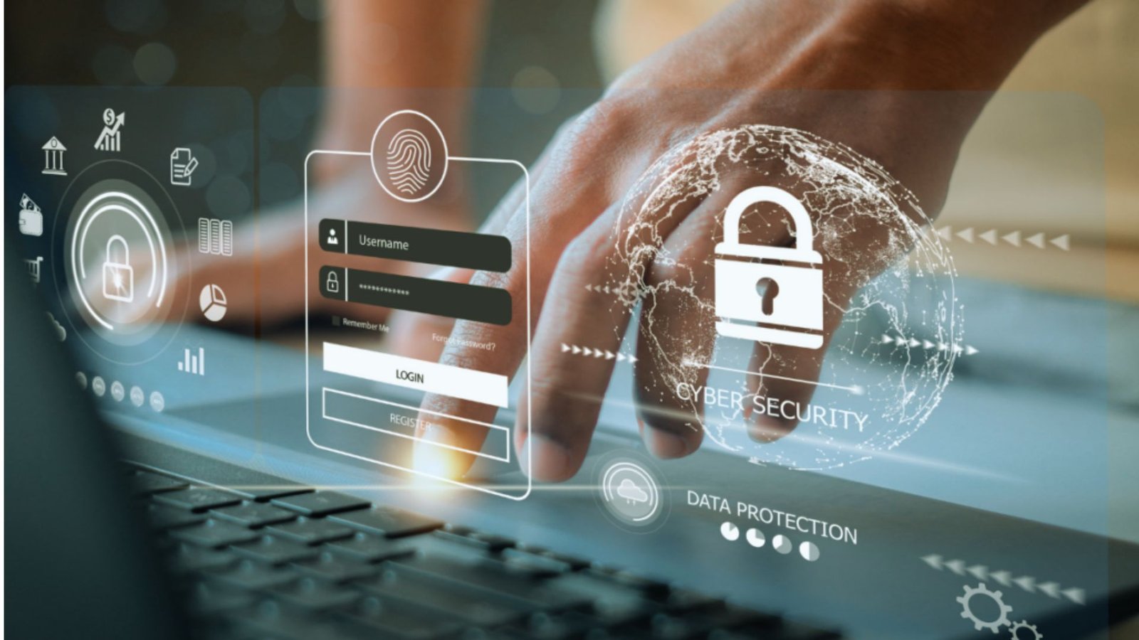  Image illustrating strategies to safeguard a business against cyber attacks and enhance digital security measures.