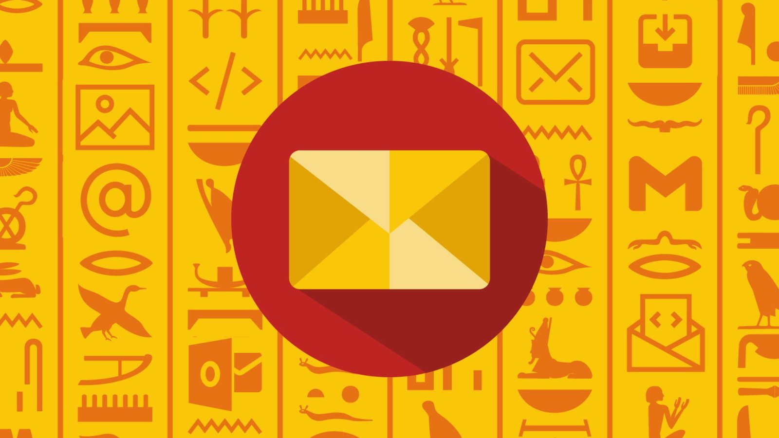 Egyptian symbol displayed prominently on a bright yellow background, emphasizing its cultural significance.