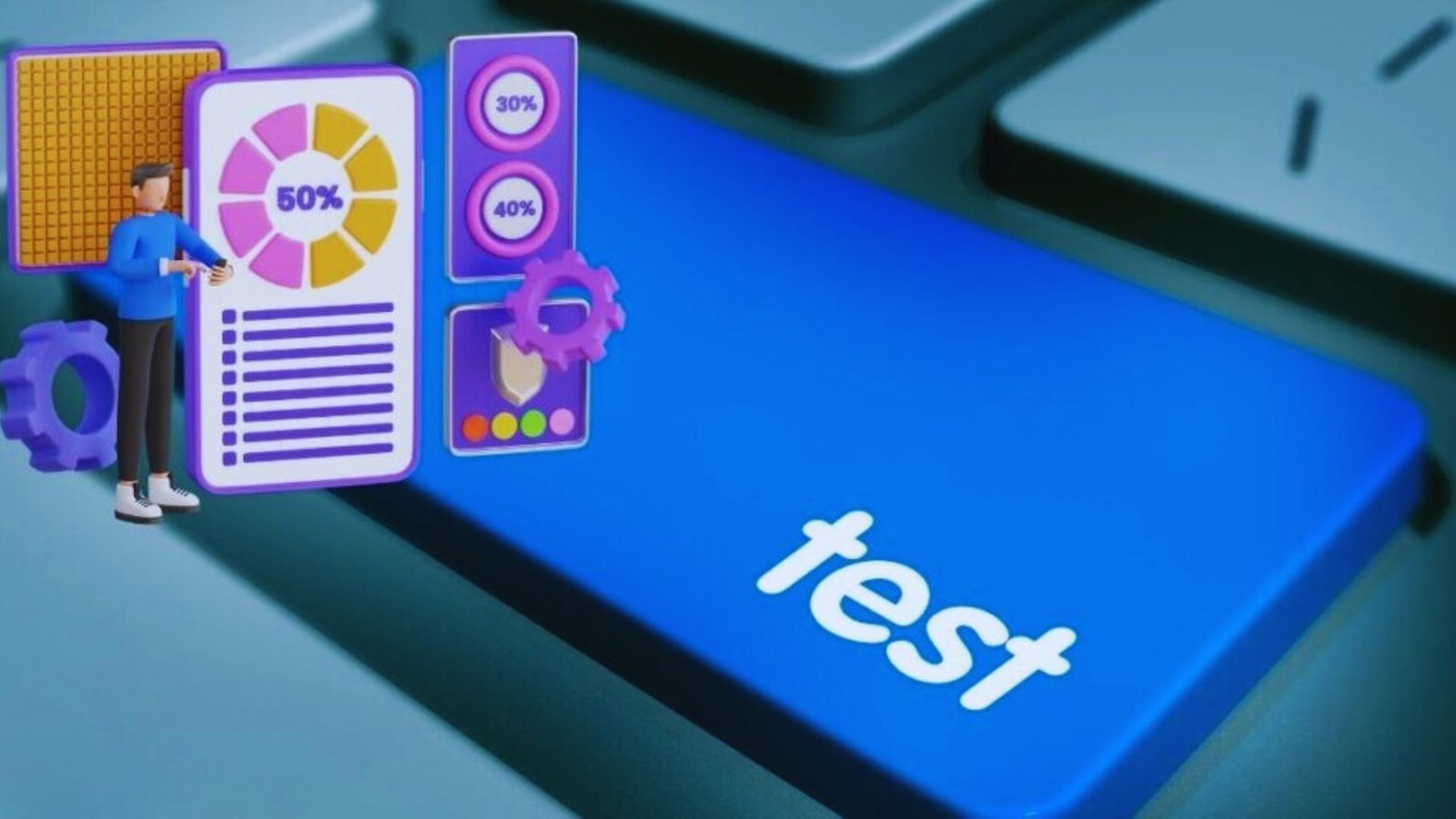 Cloud-based test automation interface showcasing tools and processes for software testing efficiency.