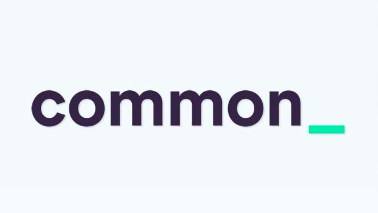 The word "common" displayed in black and green letters on a plain background.