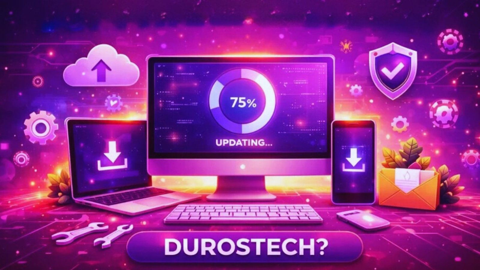 Durostech logo with tagline promoting innovative data protection solutions.
