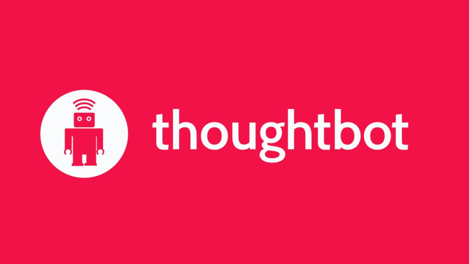 . Thoughtbot logo displayed prominently on a vibrant red background.