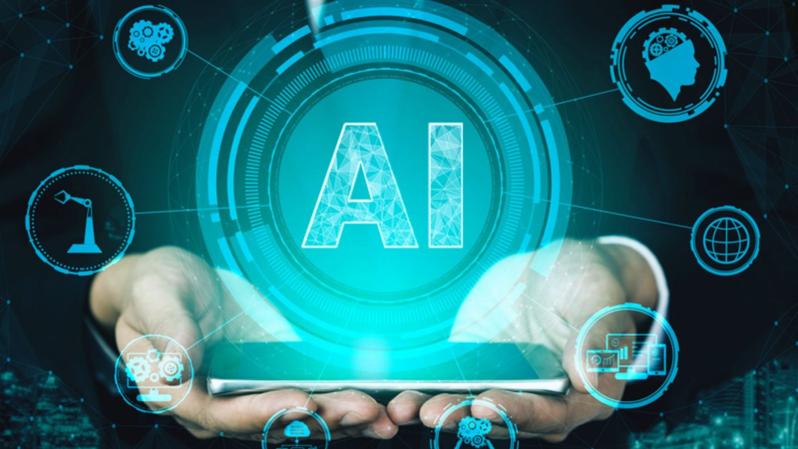  Image depicting AI in the workplace, exploring future implications and advancements in technology and employment.