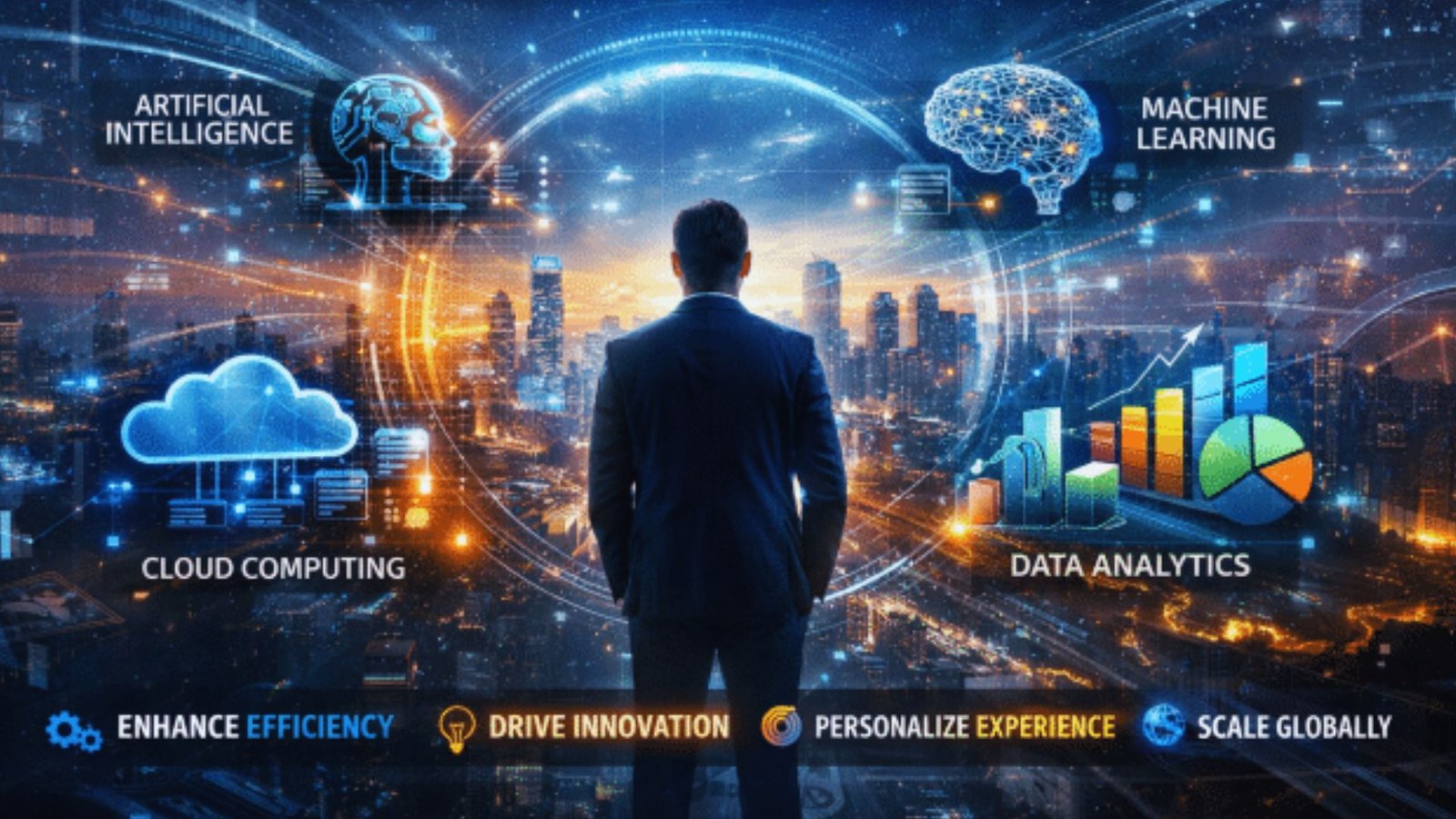  A futuristic representation of data science, featuring advanced technology and visual data analytics concepts.