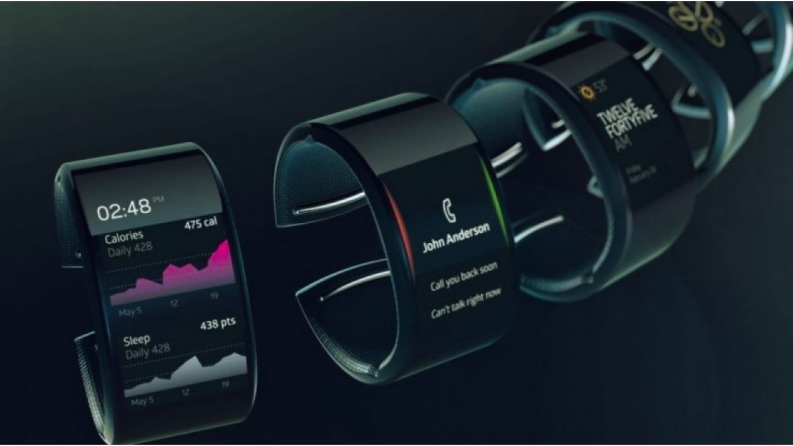  A smart watch displaying various app icons, showcasing its multifunctional capabilities and user interface.