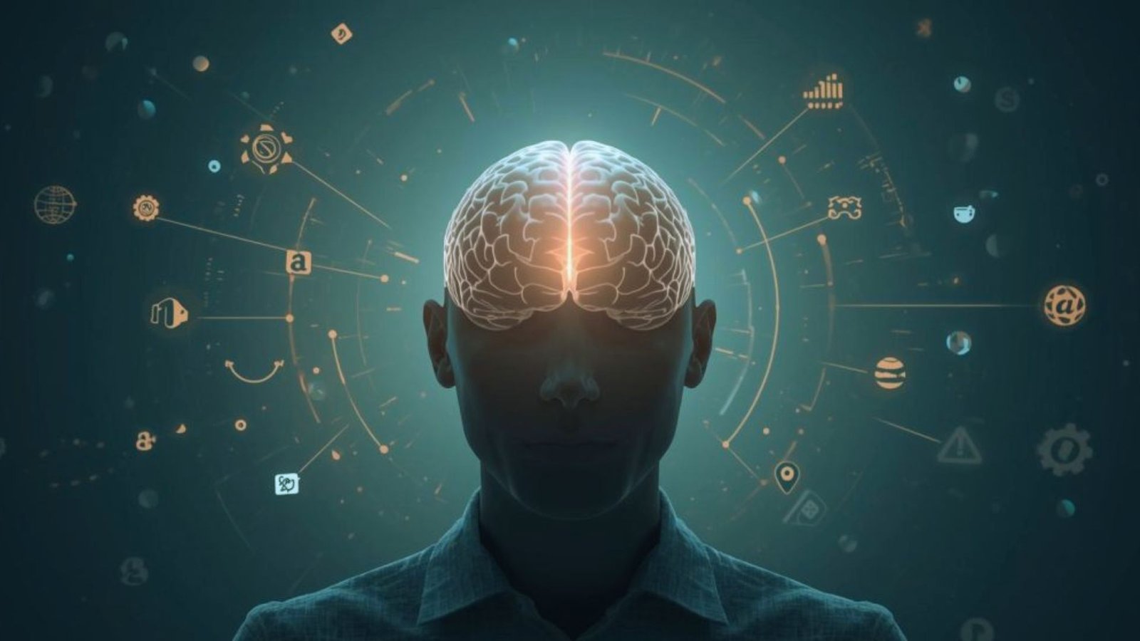 . Illustration of a human brain, highlighting its significance as the body's most vital organ.