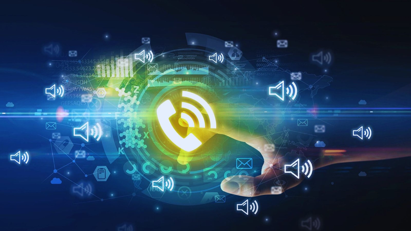 A futuristic representation of wireless technology, showcasing advanced devices and connectivity symbols in a sleek design.