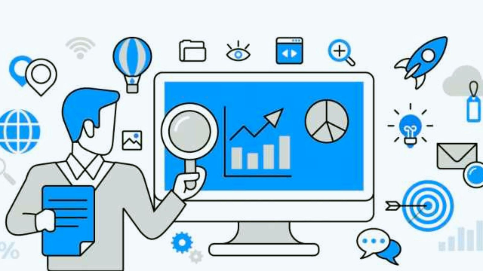 Infographic illustrating key factors for selecting a digital marketing agency, including expertise, budget, and services offered.