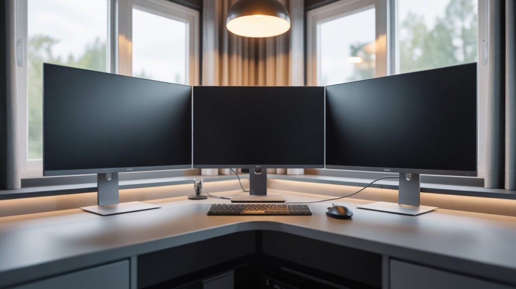 17 Triple Monitor Setup Ideas to Upgrade Your Desk - ArtTechHouse